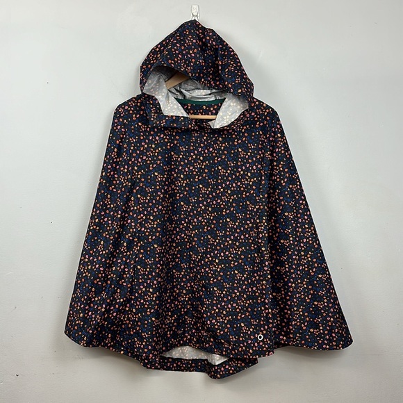 Herschel Supply Company Voyage Poncho In Black Mini Floral Sz XS - Picture 3 of 12